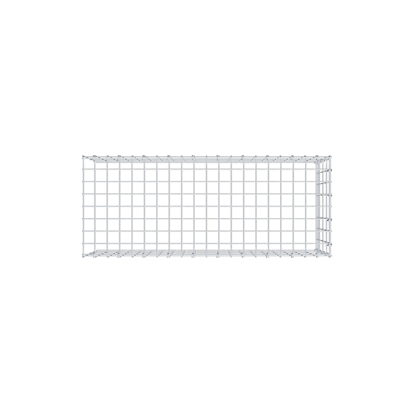 Opzetpaal type 4 100 cm x 40 cm x 40 cm (L x H x D), maaswijdte 5 cm x 10 cm, C-ring