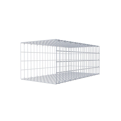 Opzetpaal type 2 100 cm x 40 cm x 50 cm, maaswijdte 5 cm x 10 cm, C-ring