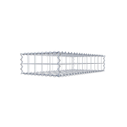 Schanskorf 100 cm x 20 cm x 50 cm (L x H x D), maaswijdte 10 cm x 10 cm, spiraalvormig