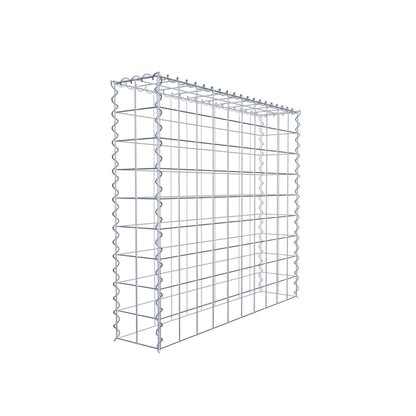Opbouw schanskorf type 3 100 cm x 90 cm x 20 cm (L x H x D), maaswijdte 10 cm x 10 cm, spiraal