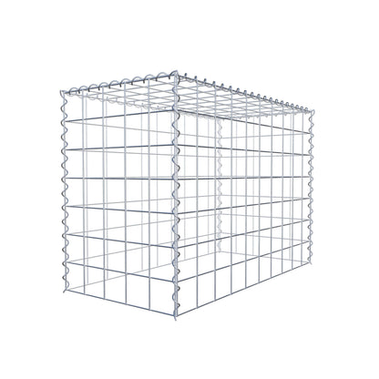 Opvokset gabion type 3 100 cm x 70 cm x 50 cm (L x H x D), maskestørrelse 10 cm x 10 cm, spiral