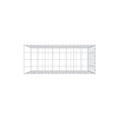 Typ 2 påbyggnadsgabion 100 cm x 80 cm x 40 cm (L x H x D), maskstorlek 10 cm x 10 cm, C-ring