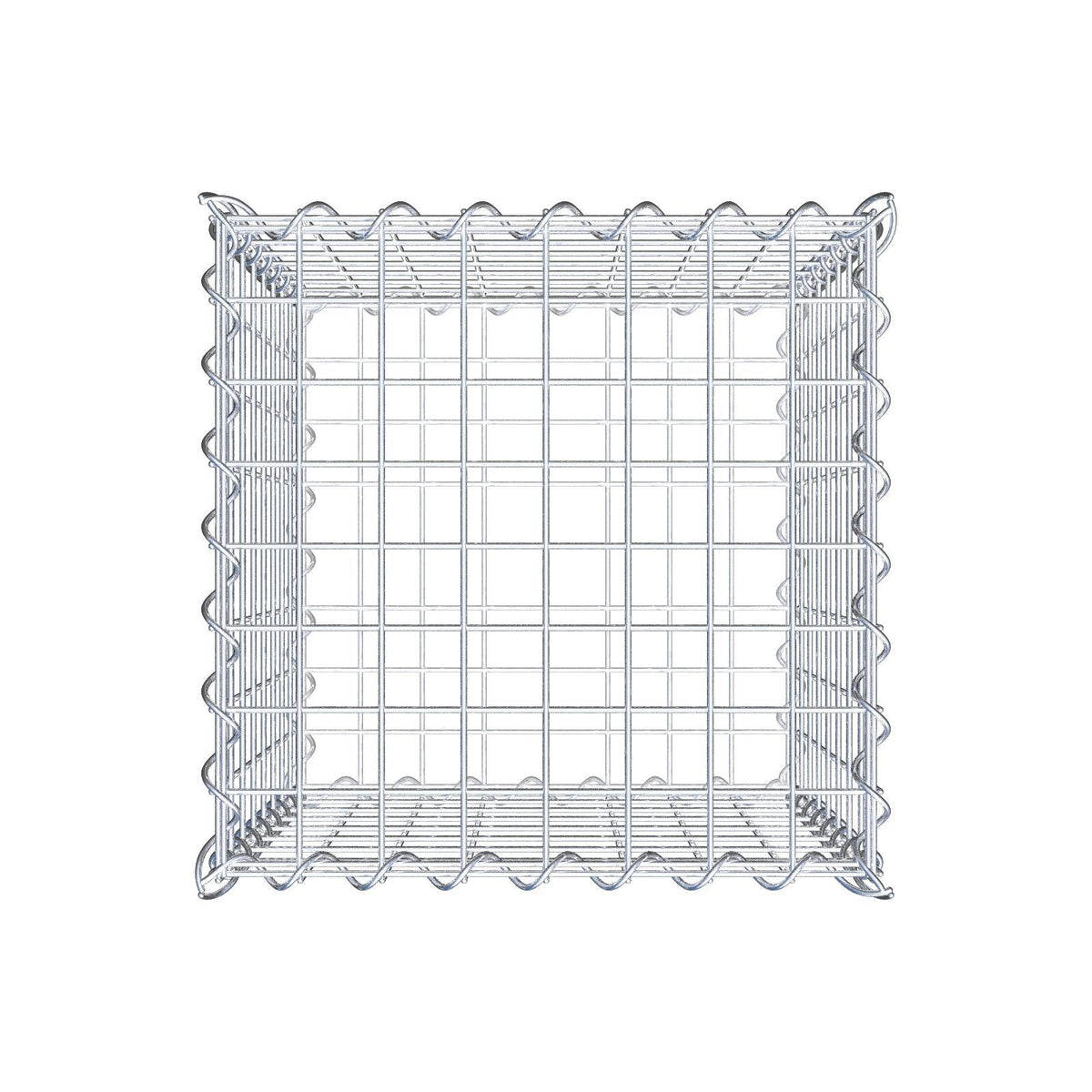 Gabbione 40 cm x 40 cm x 40 cm (L x H x P), maglia 5 cm x 5 cm, spirale
