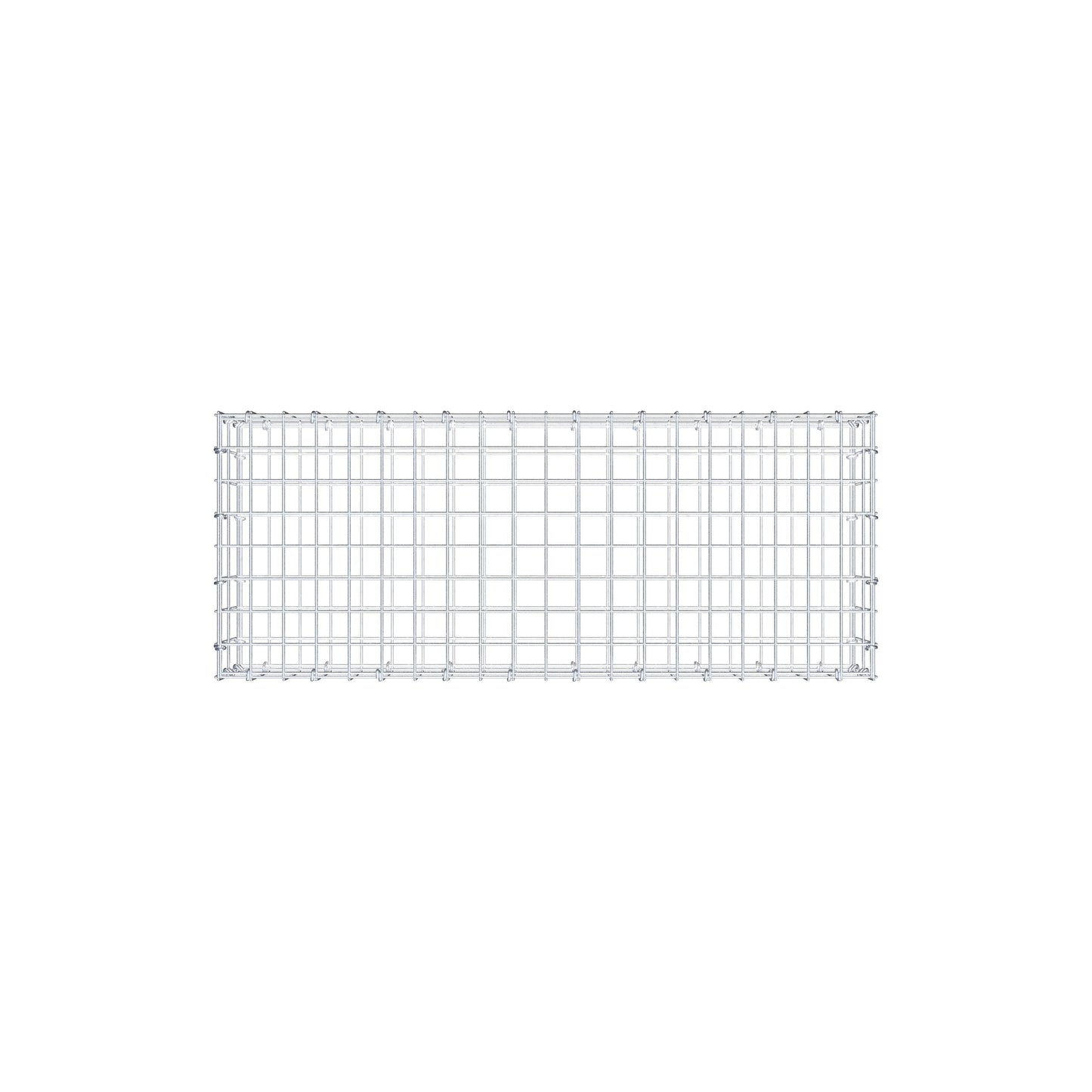 Gabião 100 cm x 20 cm x 40 cm (C x A x P), malhagem 5 cm x 10 cm, anel C