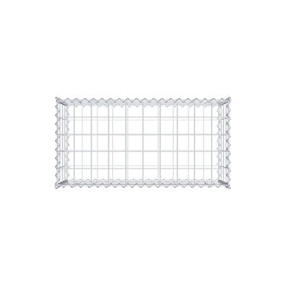 Gabion 100 cm x 40 cm x 50 cm (L x H x D), maskstorlek 10 cm x 10 cm, spiral
