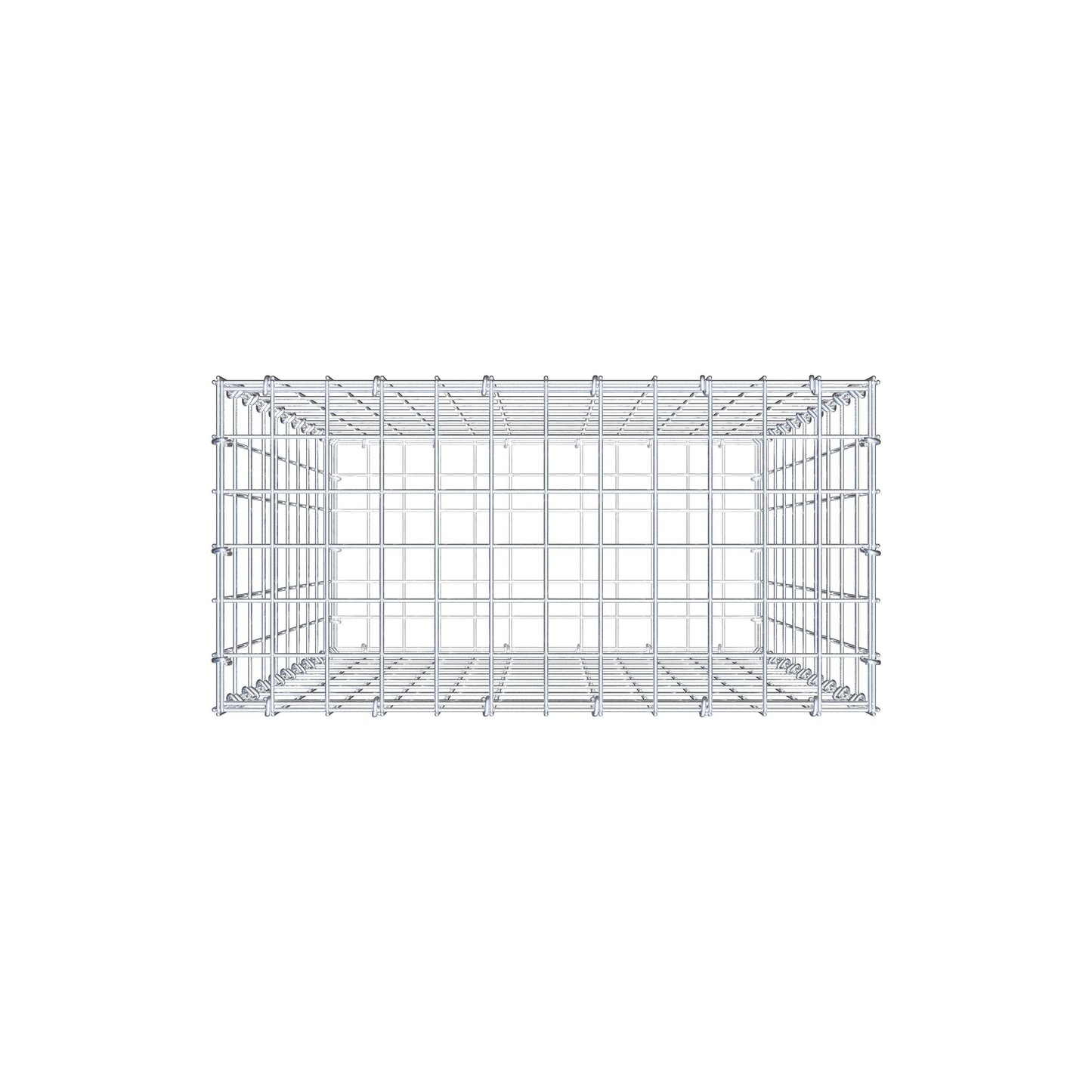 Schanskorf 100 cm x 60 cm x 30 cm (L x H x D), maaswijdte 5 cm x 10 cm, C-ring