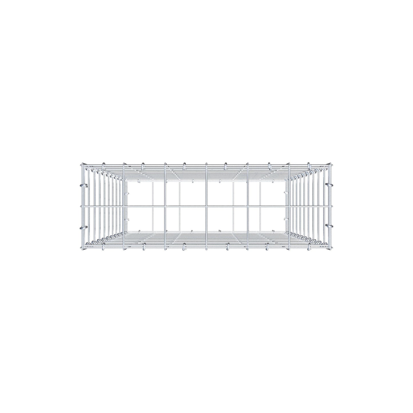 Schanskorf 100 cm x 60 cm x 20 cm (L x H x D), maaswijdte 10 cm x 10 cm, C-ring