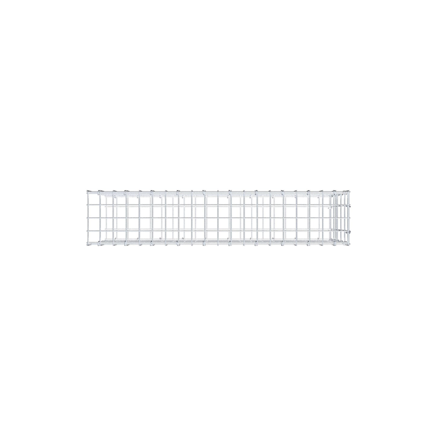 Opzetpaal type 2 100 cm x 50 cm x 20 cm, maaswijdte 5 cm x 10 cm, C-ring