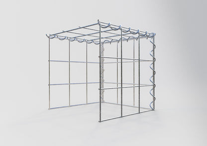 Aangegroeide schanskorf type 4 30 cm x 30 cm x 30 cm (L x H x D), maaswijdte 10 cm x 10 cm, spiraal