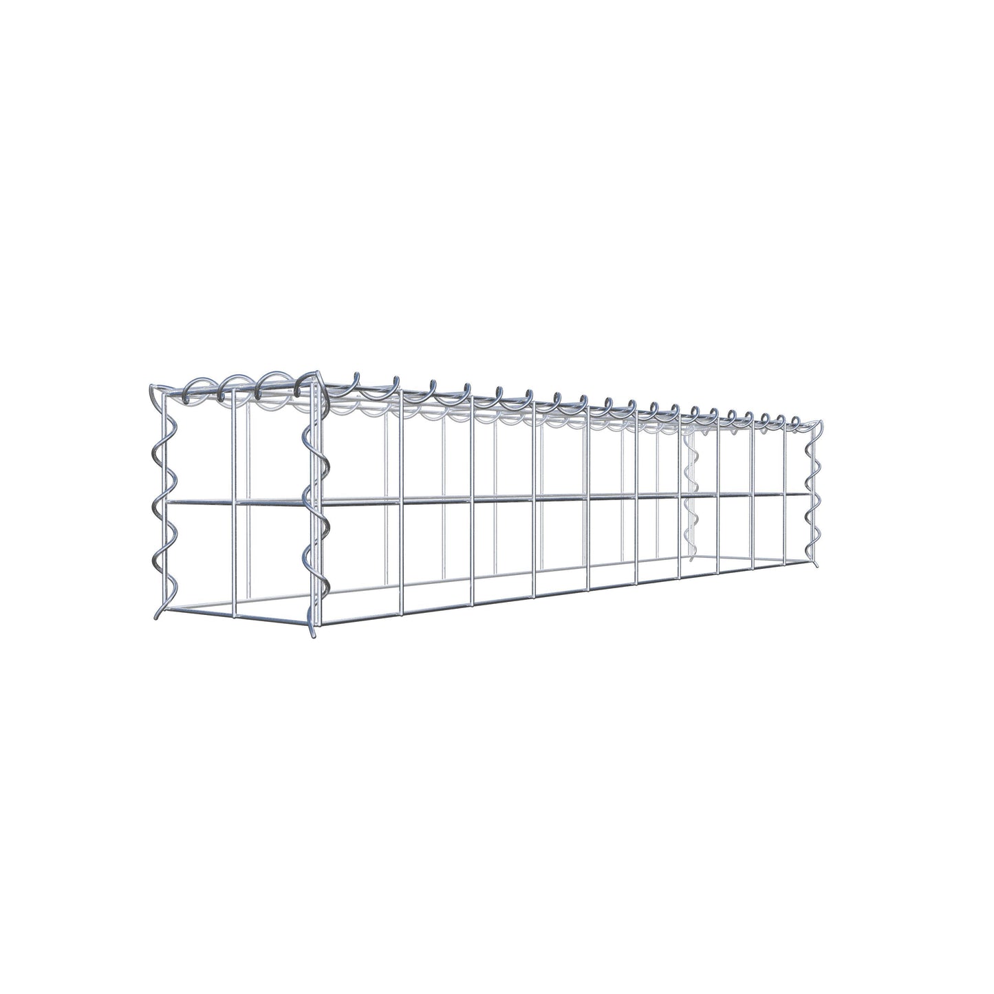 Gavión complementario tipo 3 100 cm x 20 cm x 20 cm (L x A x P), malla 10 cm x 10 cm, espiral