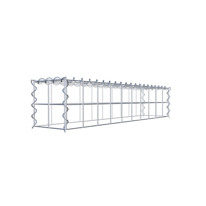 Gavión complementario tipo 3 100 cm x 20 cm x 20 cm (L x A x P), malla 10 cm x 10 cm, espiral