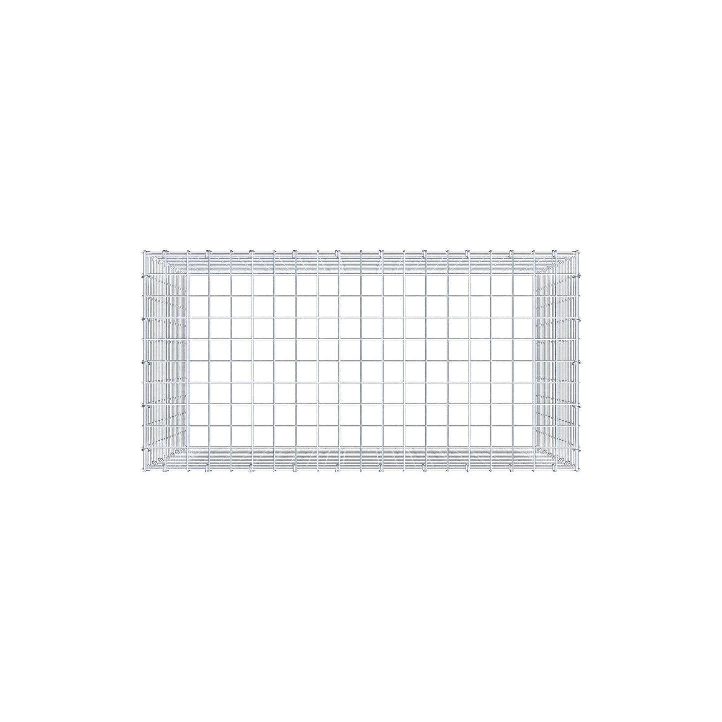 Type 3 oplegkorf 100 cm x 80 cm x 50 cm (L x H x D), maaswijdte 5 cm x 5 cm, C-ring