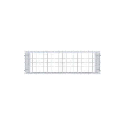 Typ 3 påbyggnadsgabion 100 cm x 50 cm x 30 cm (L x H x D), maskstorlek 5 cm x 5 cm, C-ring