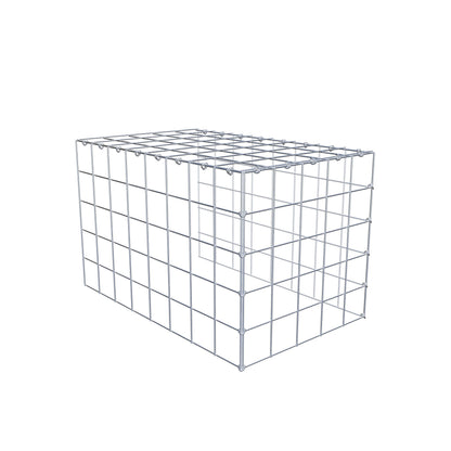 Toegevoegde pool type 4 80 cm x 50 cm x 50 cm (L x H x D), maaswijdte 10 cm x 10 cm, C-ring