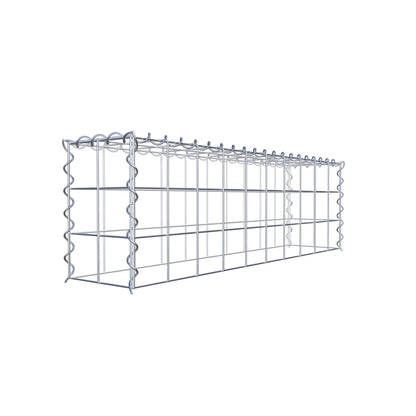 Opvokset gabion type 3 100 cm x 30 cm x 20 cm (L x H x D), maskestørrelse 10 cm x 10 cm, spiral