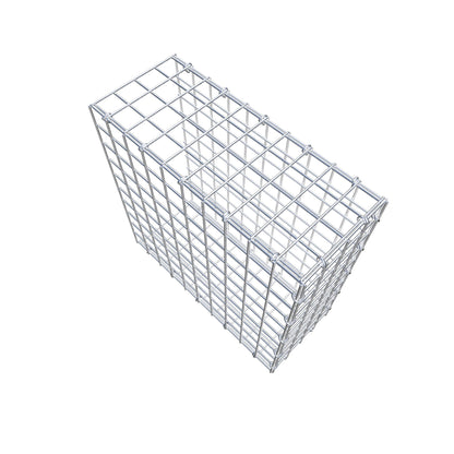 Bevestigbare schanskorf type 2 50 cm x 50 cm x 20 cm (L x H x D), maaswijdte 5 cm x 5 cm, C-ring