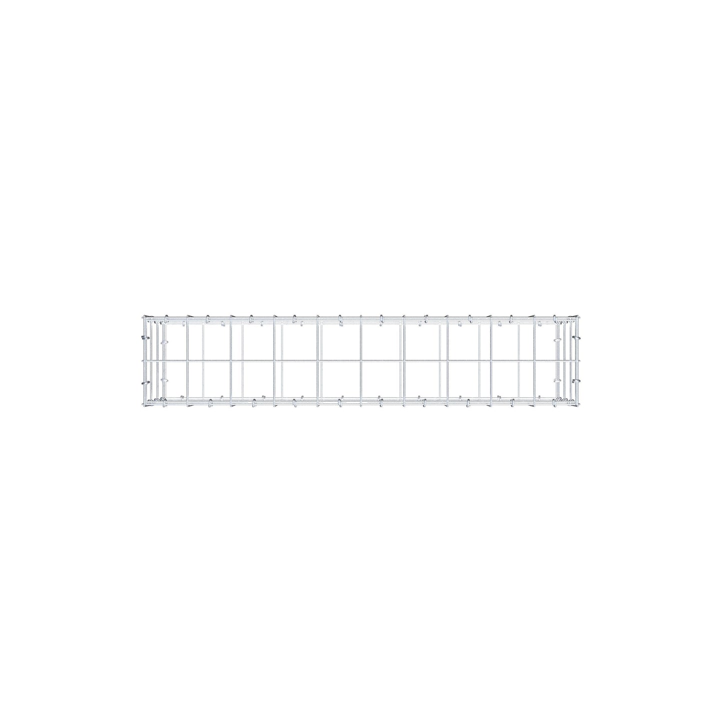 Gabião 100 cm x 30 cm x 20 cm (C x A x P), malhagem 10 cm x 10 cm, anel C