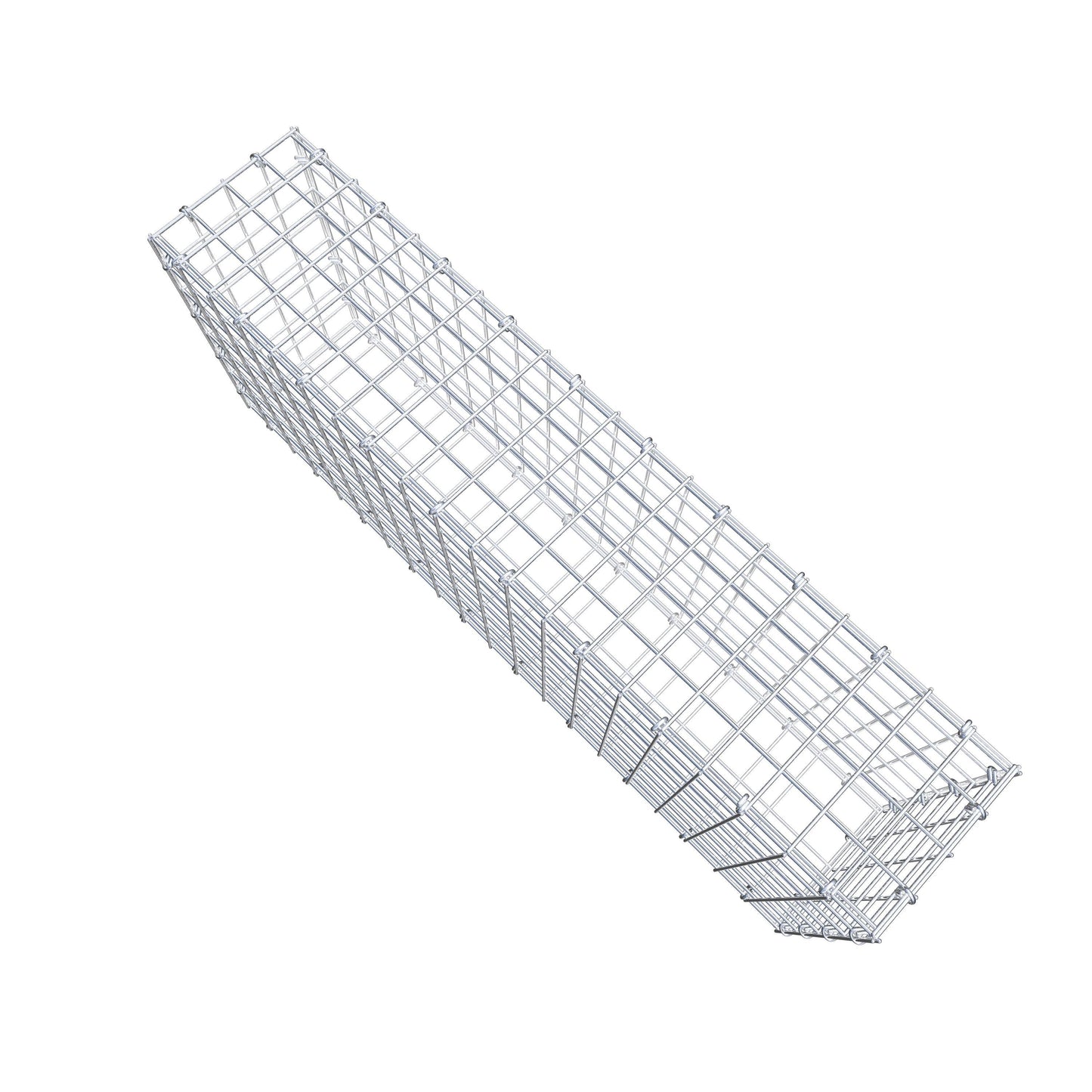 Gavión 100 cm x 40 cm x 20 cm (L x A x P), malla 5 cm x 5 cm, anillo en C