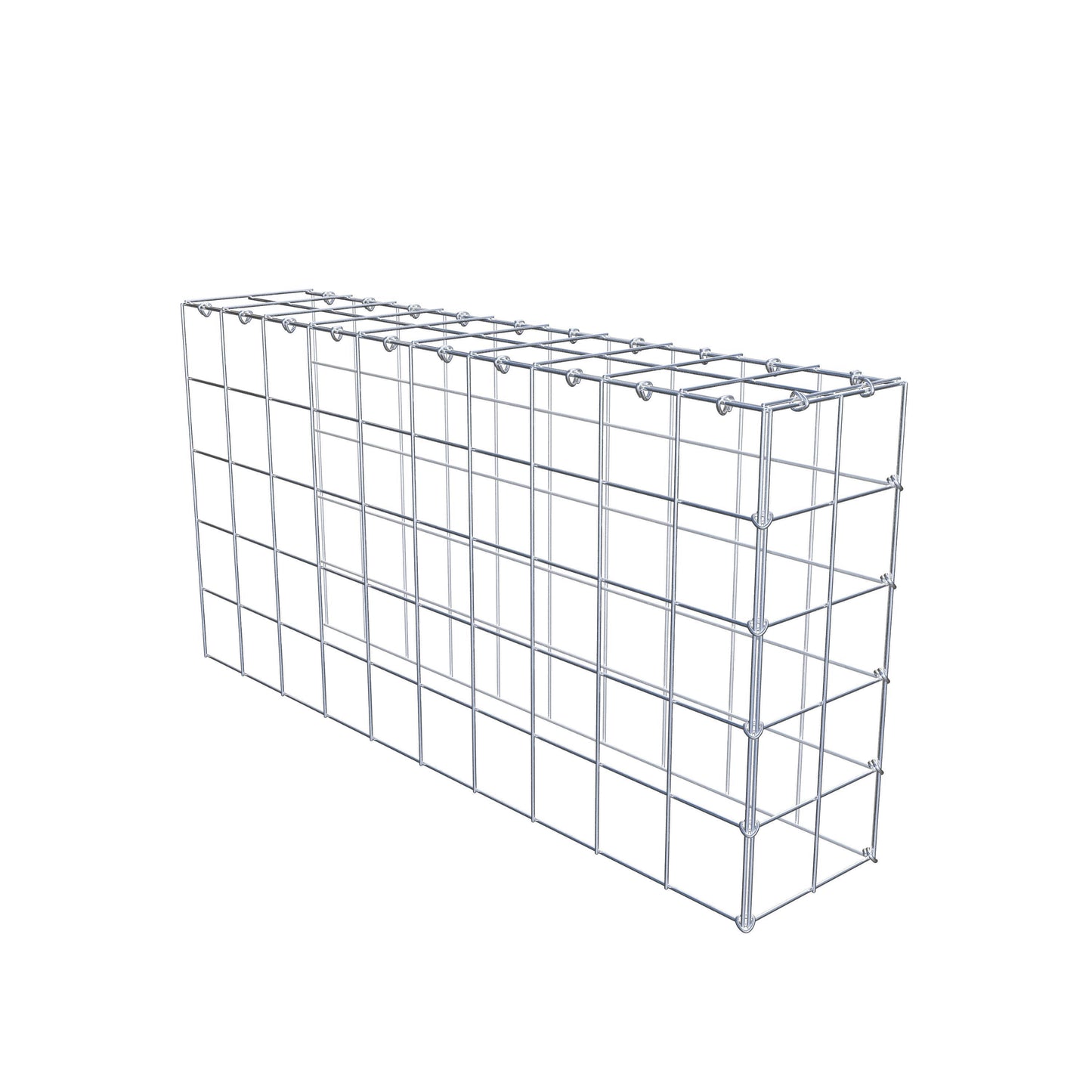 Type 4 oplegkorf 100 cm x 50 cm x 20 cm (L x H x D), maaswijdte 10 cm x 10 cm, C-ring