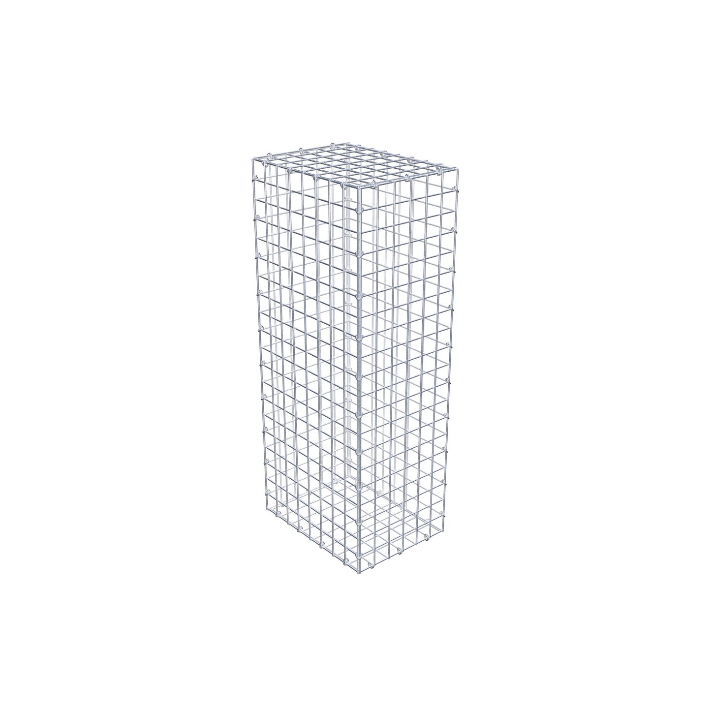 Gabbione 100 cm x 40 cm x 30 cm (L x H x P), maglia 5 cm x 5 cm, anello a C