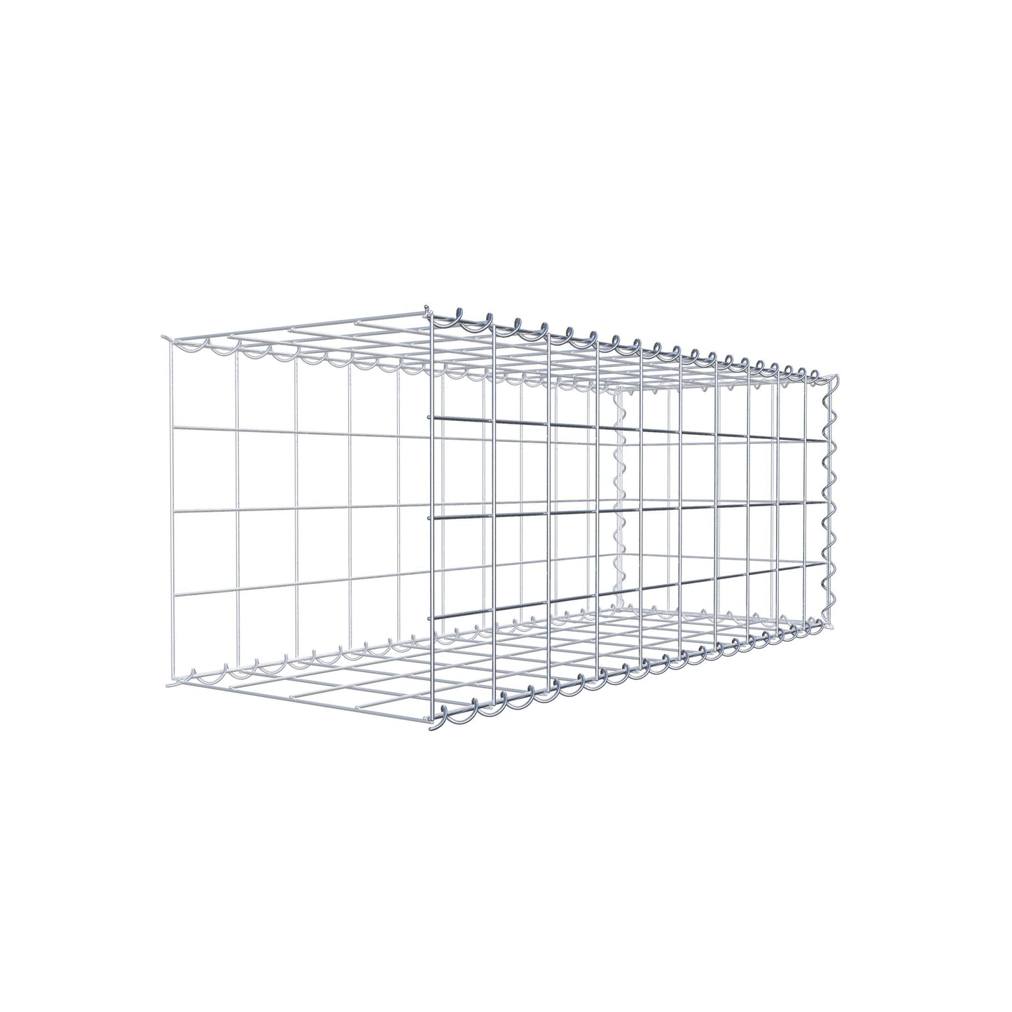 Opvokset gabion type 2 100 cm x 40 cm x 40 cm (L x H x D), maskestørrelse 10 cm x 10 cm, spiral