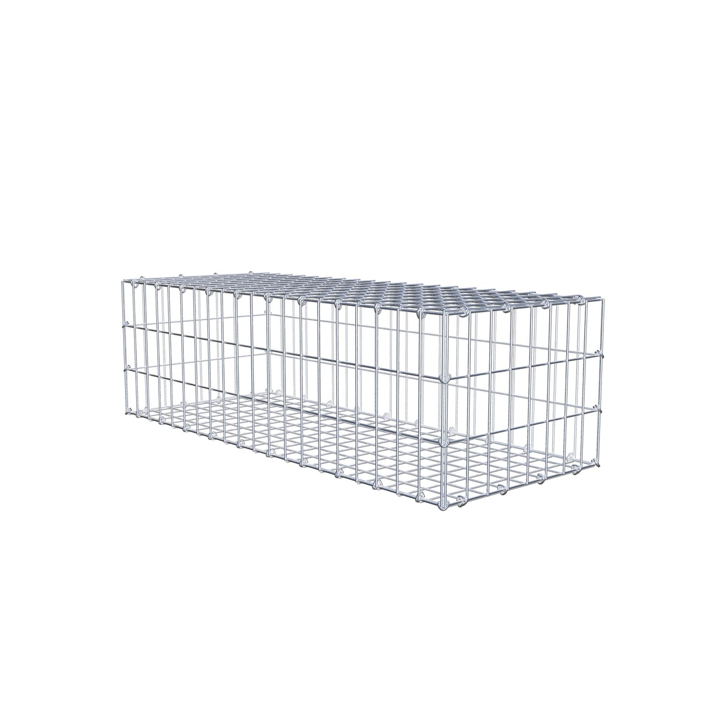 Gabião 100 cm x 30 cm x 40 cm (C x A x P), malhagem 5 cm x 10 cm, anel C