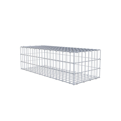 Gabião 100 cm x 30 cm x 40 cm (C x A x P), malhagem 5 cm x 10 cm, anel C