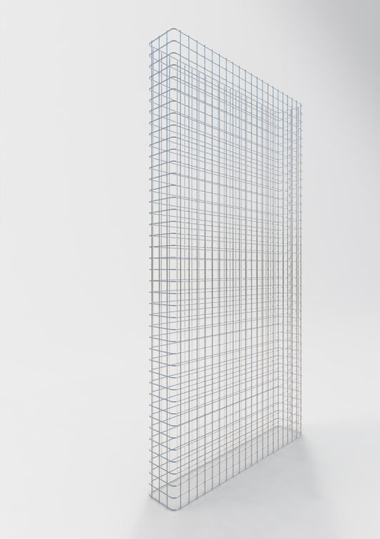Gabionenzaun Länge 107 cm, Höhe 180 cm, Tiefe 17 cm, Maschenweite 5 x 5 cm