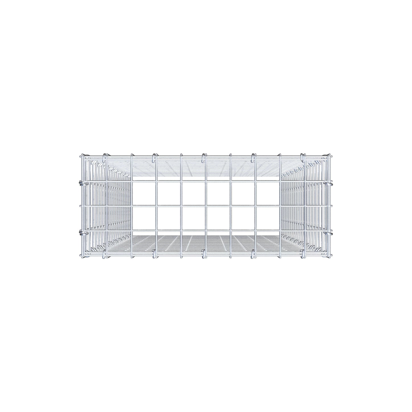 Gavión complementario de tipo 3 100 cm x 50 cm x 20 cm (largo x alto x fondo), malla 5 cm x 5 cm, anillo en C