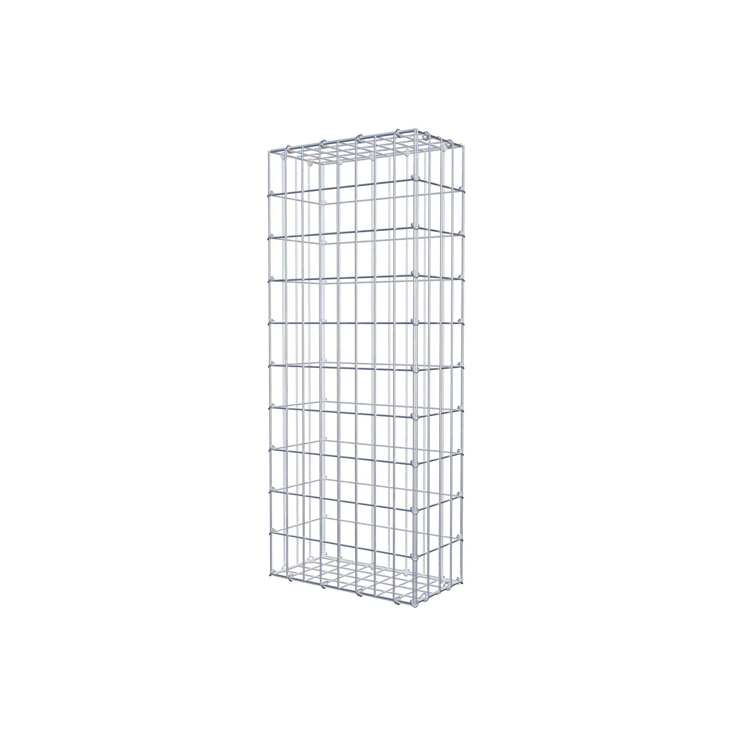 Gabião 100 cm x 20 cm x 40 cm (C x A x P), malhagem 5 cm x 10 cm, anel C