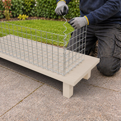 Schanskorf 100 cm x 30 cm x 30 cm (L x H x D), maaswijdte 5 cm x 5 cm, spiraalvormig