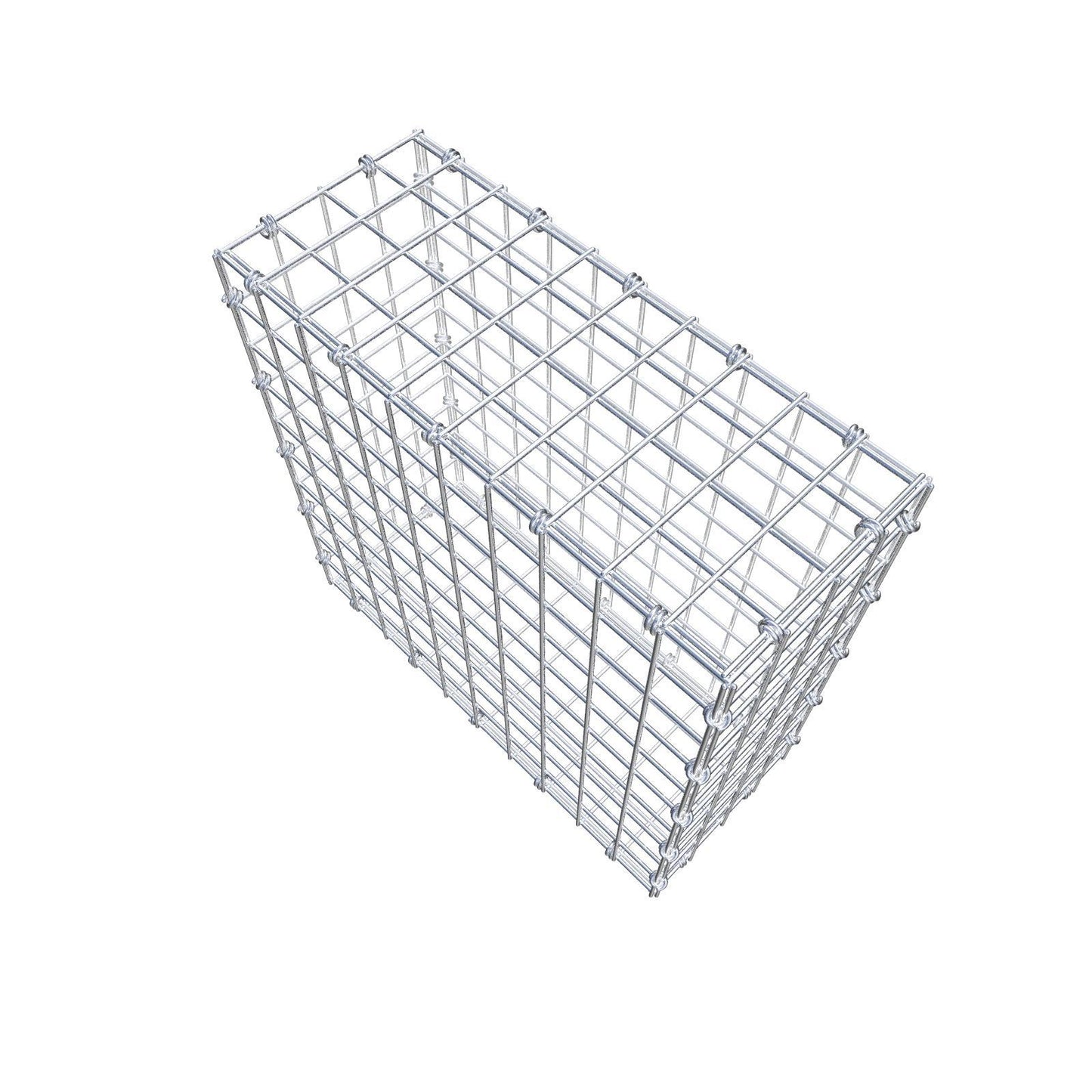 Gabião 50 cm x 50 cm x 20 cm (C x A x P), malhagem 5 x 5 cm, anel espiral