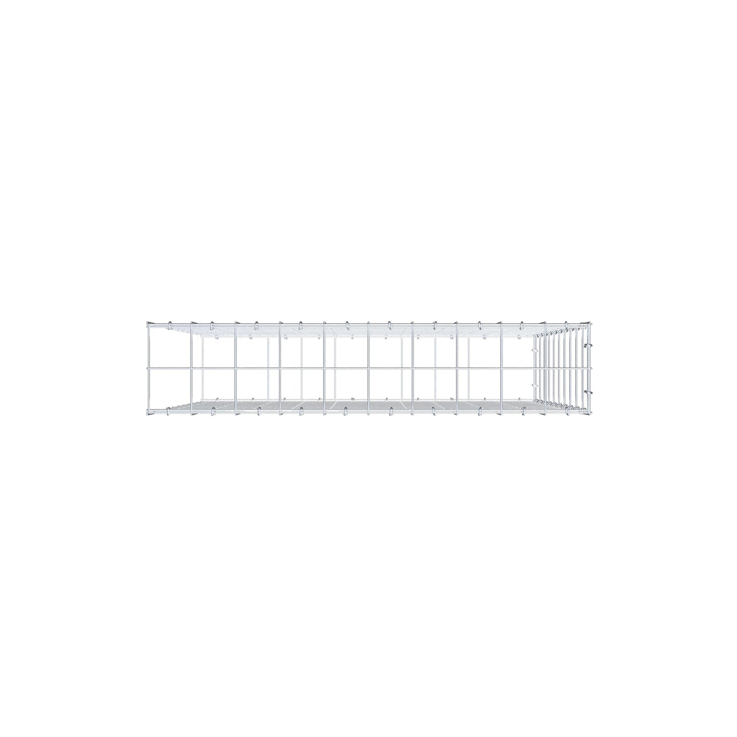Fourche rapportée type 2 100 cm x 100 cm x 20 cm (L x H x P), mailles 10 cm x 10 cm, anneau C