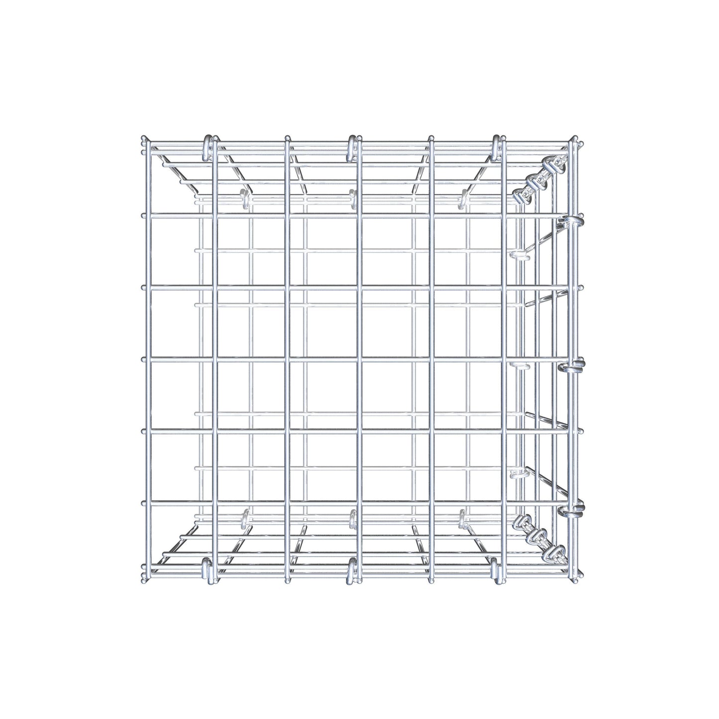 Gabião tipo 2 30 cm x 30 cm x 30 cm, malhagem 5 cm x 10 cm, anel C