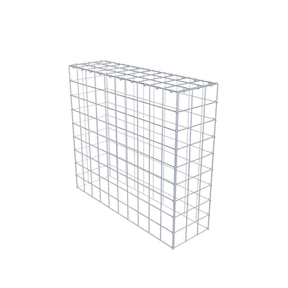 Monteret gabion type 3 100 cm x 90 cm x 30 cm (L x H x D), maskestørrelse 10 cm x 10 cm, C-ring