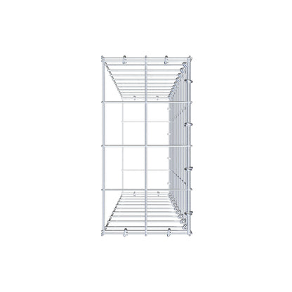 Monteret gabion type 2 100 cm x 20 cm x 40 cm (L x H x D), maskestørrelse 10 cm x 10 cm, C-ring