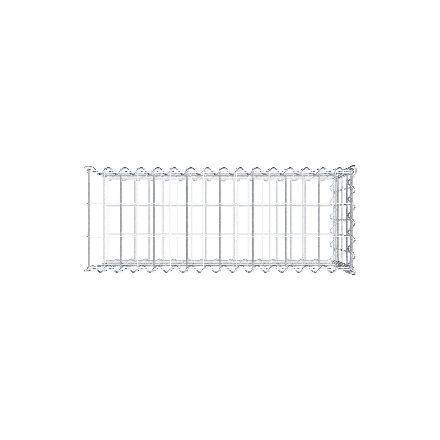 Add-on schanskorf type 2 80 cm x 40 cm x 30 cm (L x H x D), maaswijdte 5 cm x 10 cm, spiraalvormig