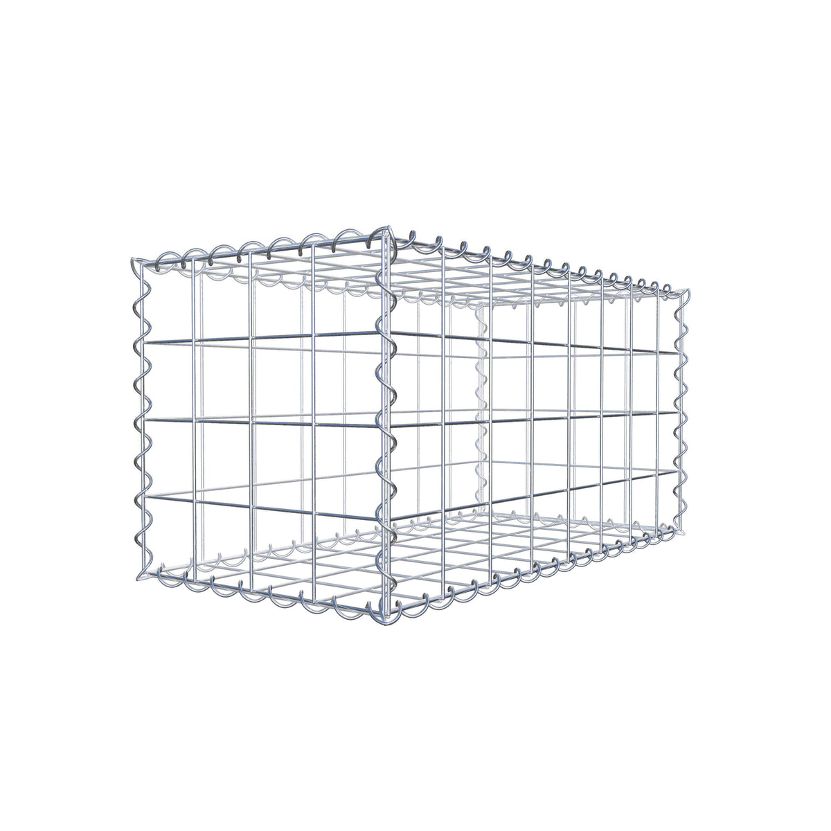 Gabion 80 cm x 40 cm x 40 cm (L x H x D), maskestørrelse 10 cm x 10 cm, spiral