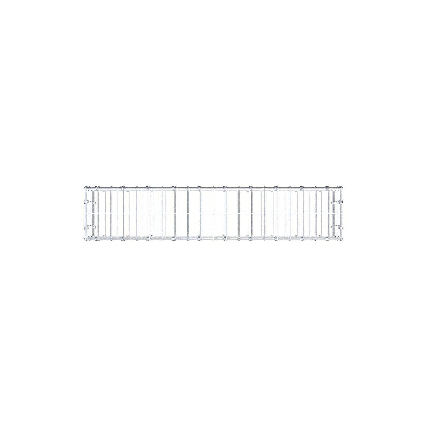 Gabione 100 cm x 20 cm x 20 cm (L x H x T), Maschenweite 5 x 10 cm, Spiralring