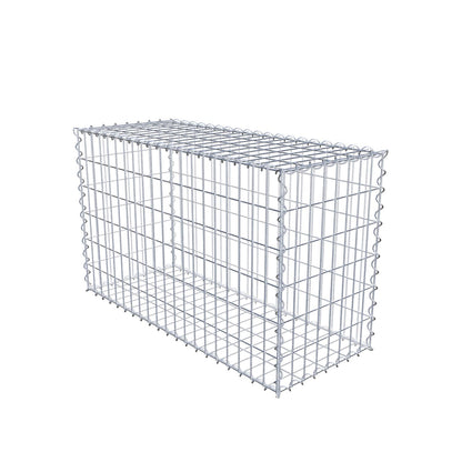 Gabião 100 cm x 60 cm x 40 cm (C x A x P), malhagem 5 cm x 10 cm, espiral