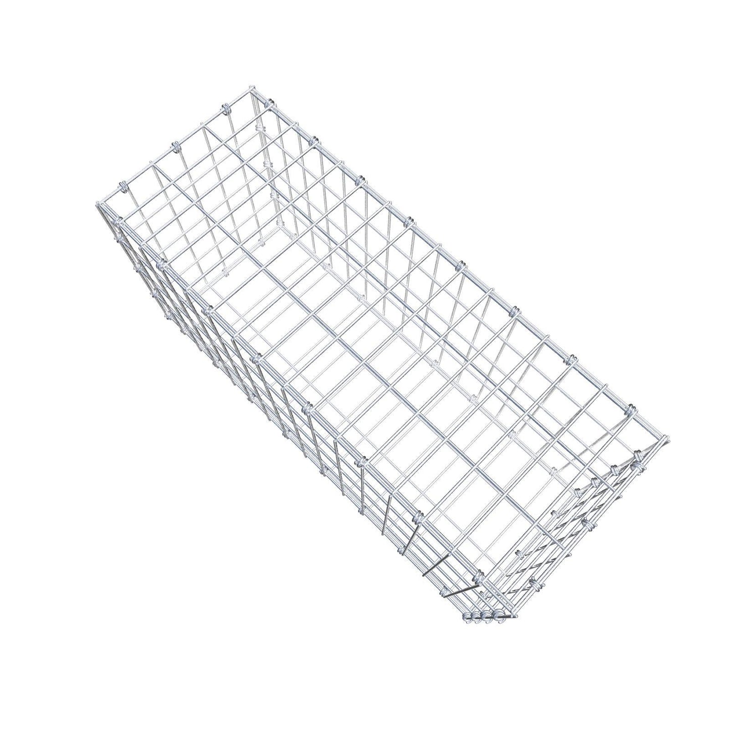 Gabbione 80 cm x 40 cm x 30 cm (L x H x P), maglia 5 x 10 cm, anello a spirale