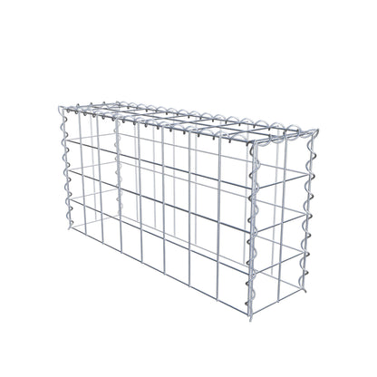 Add-on schanskorf type 3 80 cm x 40 cm x 20 cm (L x H x D), maaswijdte 10 cm x 10 cm, spiraalvormig
