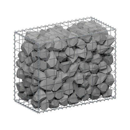 Schanskorf 100 cm x 80 cm x 50 cm (L x H x D), maaswijdte 10 cm x 10 cm, spiraalvormig