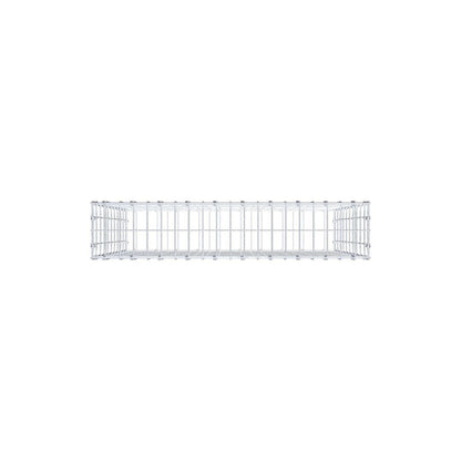 Gabion 100 cm x 100 cm x 20 cm (L x H x D), maskestørrelse 5 x 10 cm, spiralring