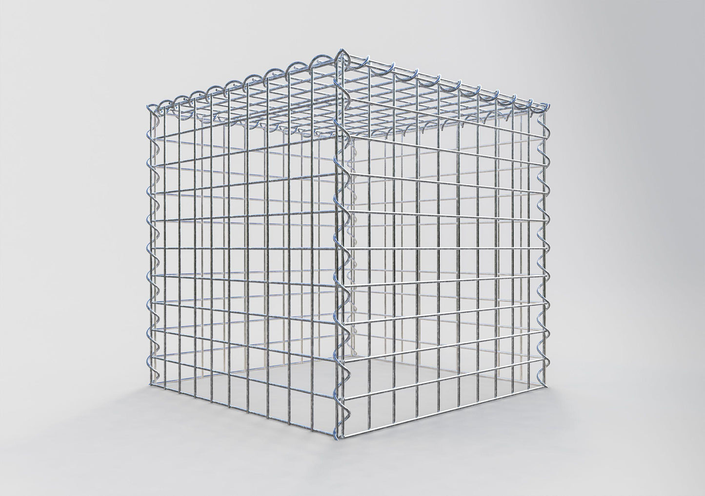 Anbaugabione Typ 3 50 cm x 50 cm x 50 cm (L x H x T), Maschenweite 5 cm x 5 cm, Spirale