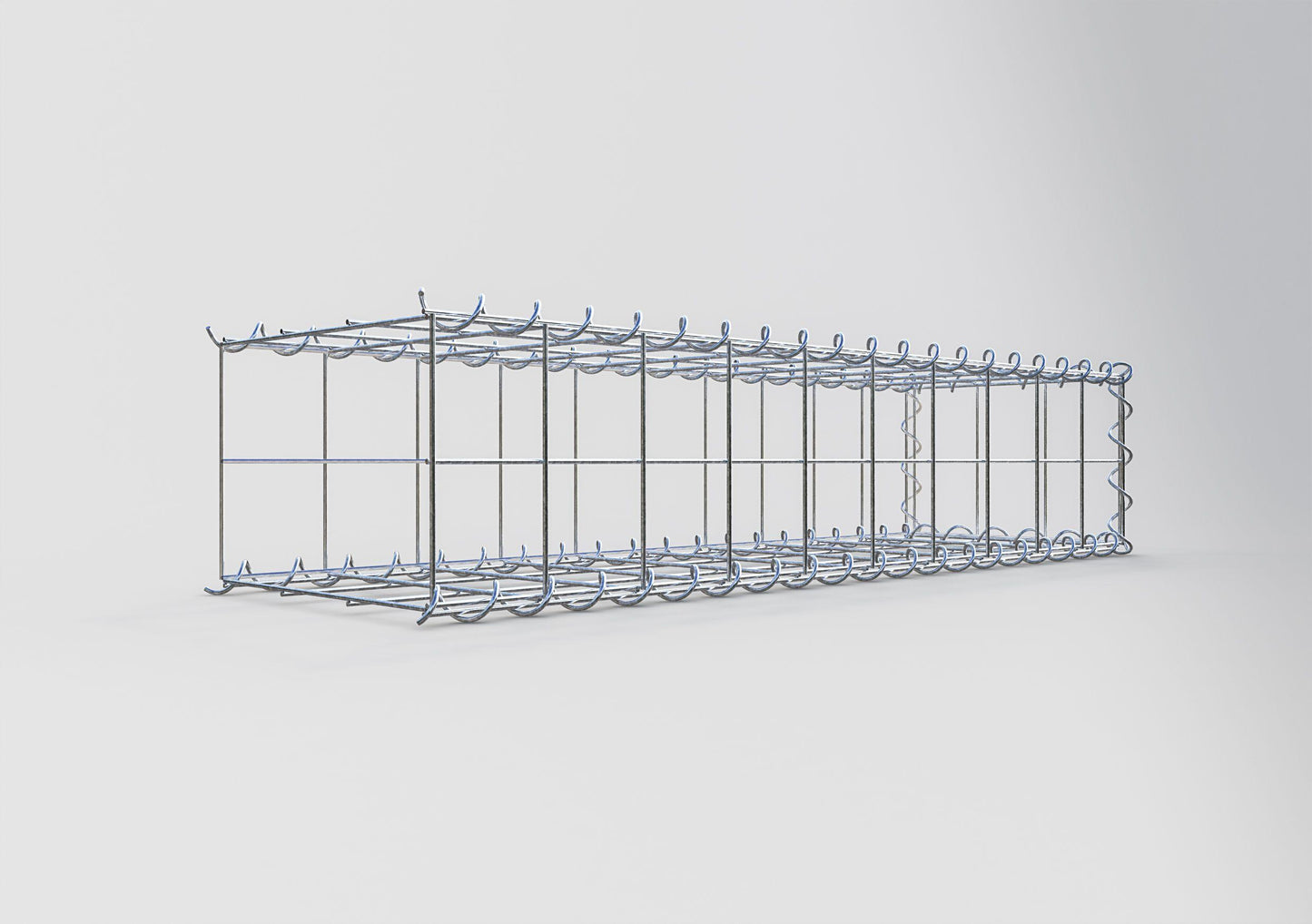Add-on schanskorf type 2 100 cm x 20 cm x 30 cm (L x H x D), maaswijdte 10 cm x 10 cm, spiraalvormig