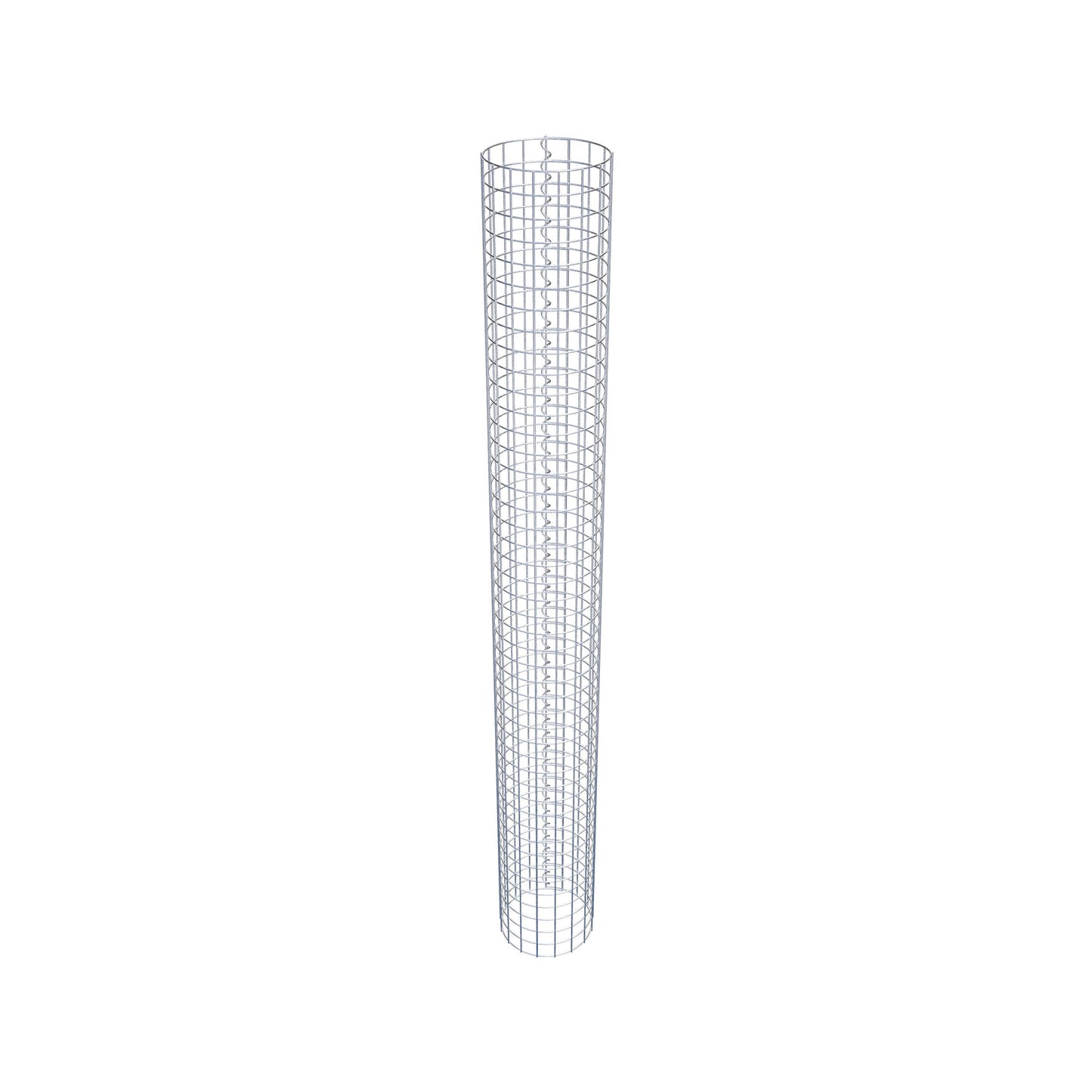 Schanskorfzuil rond 27 cm diameter, 230 cm hoogte, maaswijdte 5 cm x 5 cm
