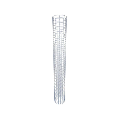 Schanskorfzuil rond 27 cm diameter, 230 cm hoogte, maaswijdte 5 cm x 5 cm