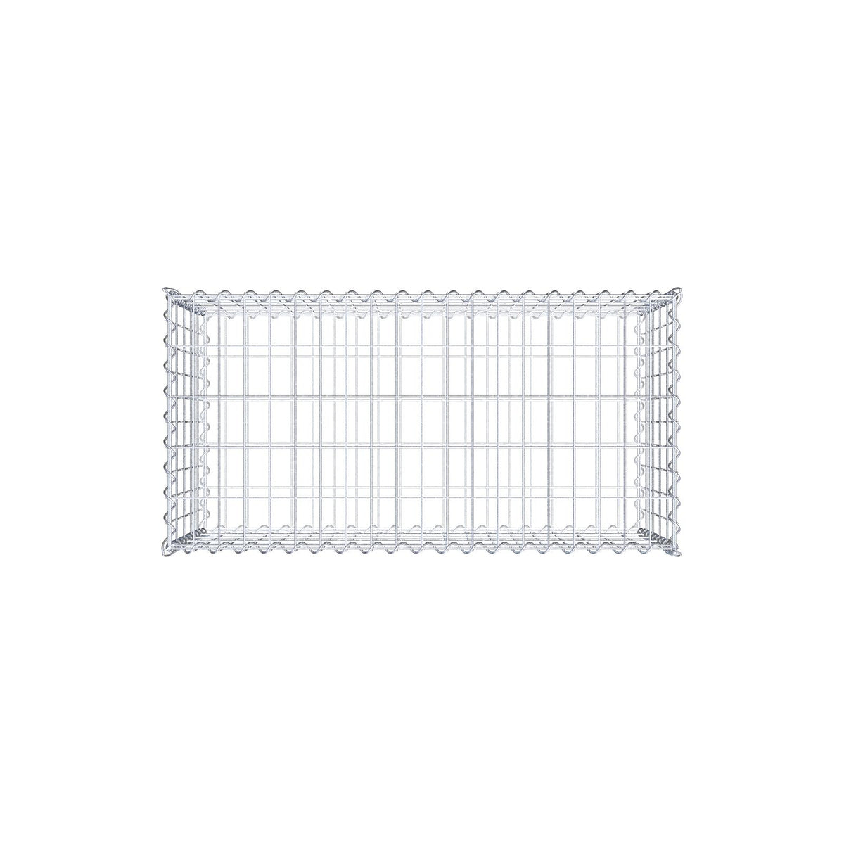 Gabião 100 cm x 50 cm x 50 cm (C x A x P), malhagem 5 cm x 10 cm, espiral