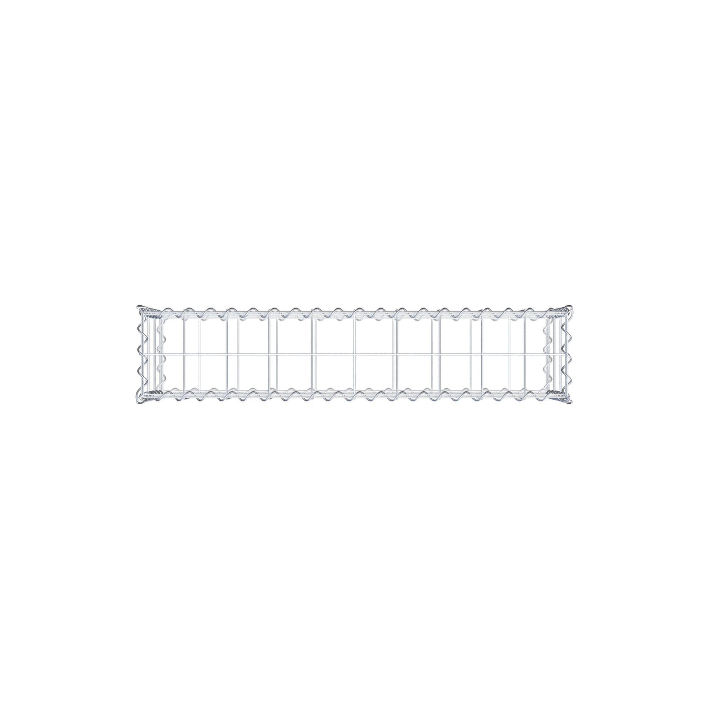 Gabion 100 cm x 30 cm x 20 cm (L x H x D), maskestørrelse 10 cm x 10 cm, spiral
